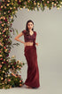 Wine Drape Saree